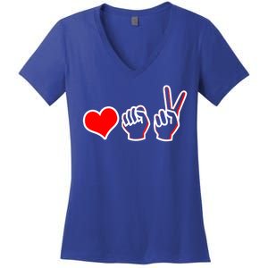 Love Fight Win Women's V-Neck T-Shirt