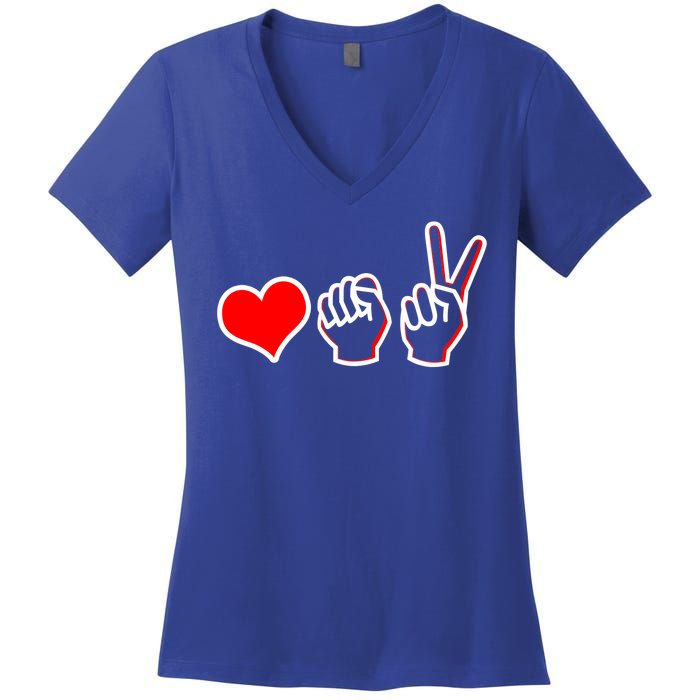 Love Fight Win Women's V-Neck T-Shirt