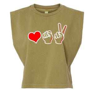 Love Fight Win Garment-Dyed Women's Muscle Tee