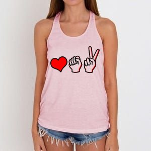 Love Fight Win Women's Knotted Racerback Tank