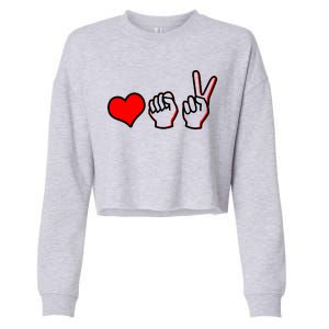 Love Fight Win Cropped Pullover Crew