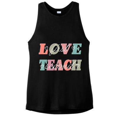 Love First Teach Second Ladies PosiCharge Tri-Blend Wicking Tank