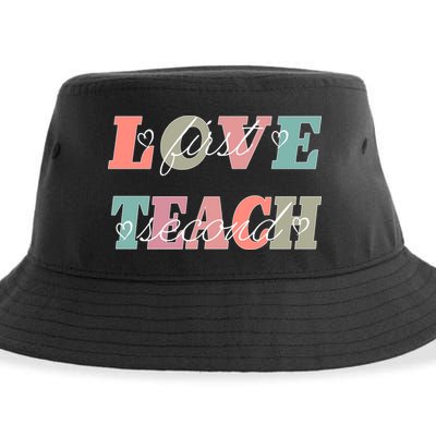 Love First Teach Second Sustainable Bucket Hat