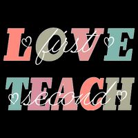 Love First Teach Second Drawstring Bag
