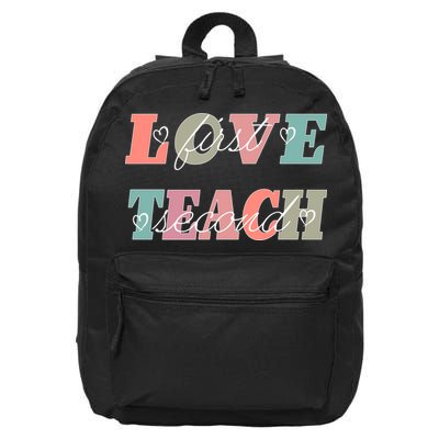 Love First Teach Second 16 in Basic Backpack