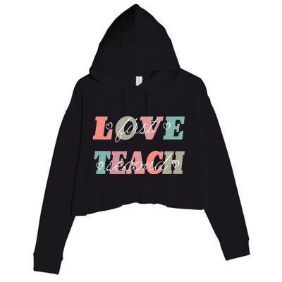 Love First Teach Second Crop Fleece Hoodie