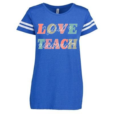 Love First Teach Second Enza Ladies Jersey Football T-Shirt