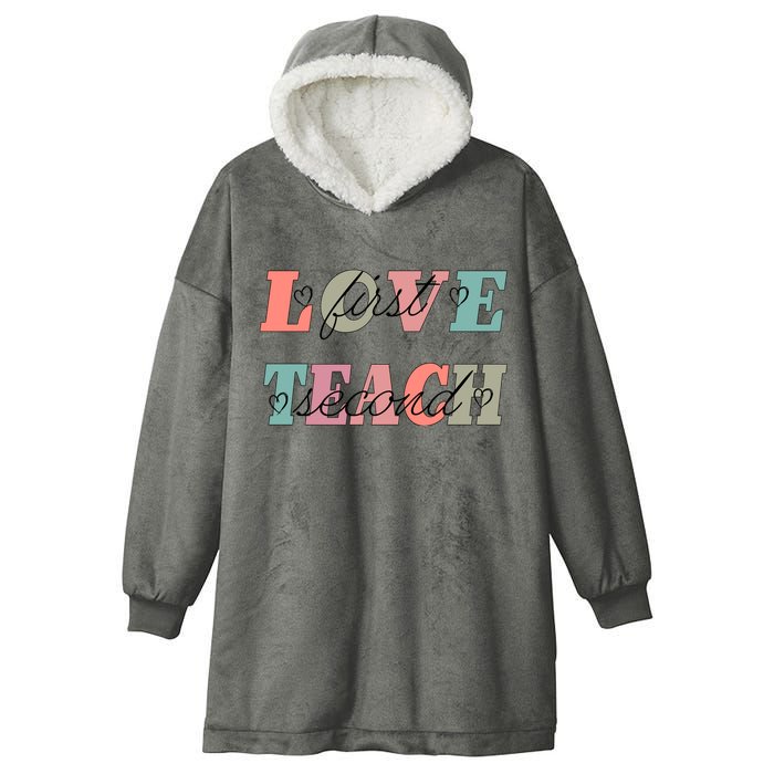 Love First Teach Second Hooded Wearable Blanket