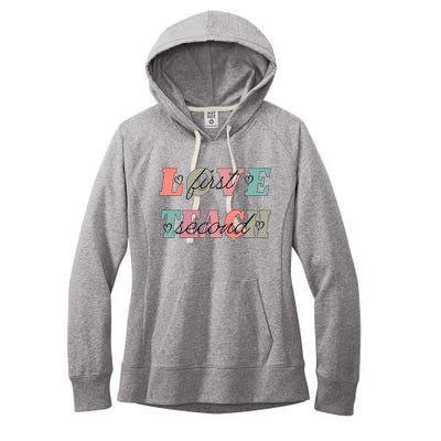 Love First Teach Second Women's Fleece Hoodie