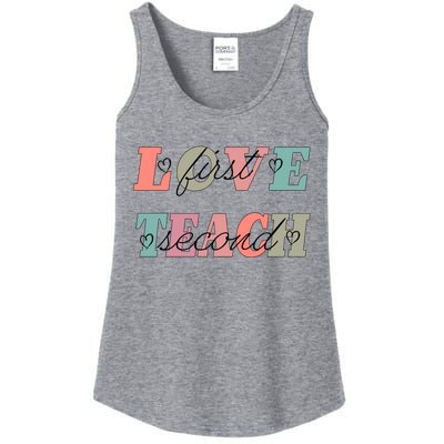 Love First Teach Second Ladies Essential Tank