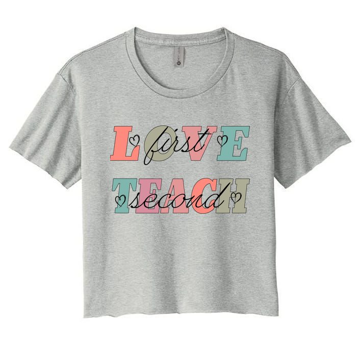Love First Teach Second Crop Top
