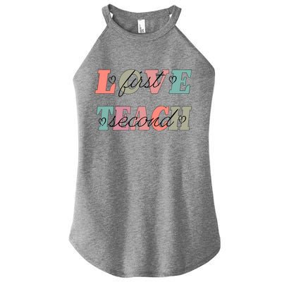 Love First Teach Second Women's Perfect Tri Rocker Tank