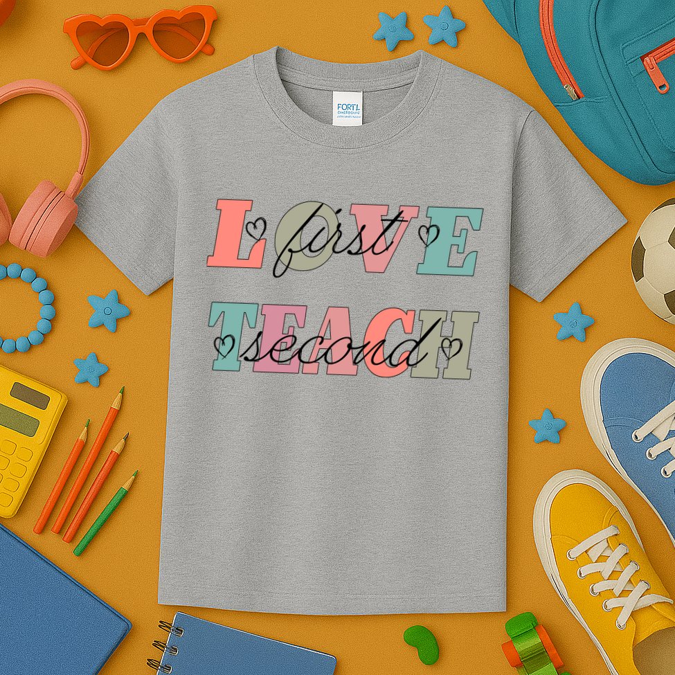 Love First Teach Second Kids T-Shirt