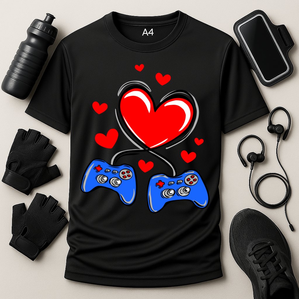 Love Gaming Video Games Funny Cooling Performance Crew T-Shirt