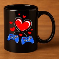 Love Gaming Video Games Funny 11oz C Handle Ceramic Mug