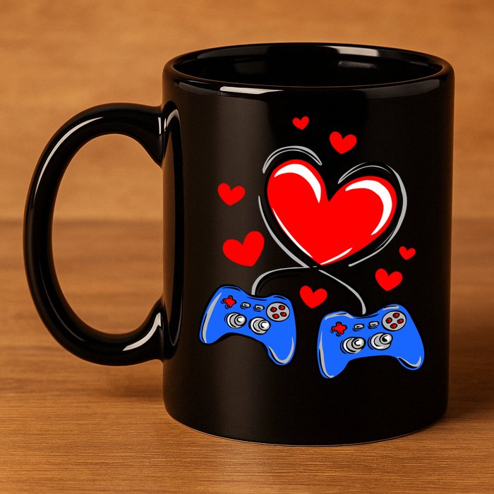 Love Gaming Video Games Funny 11oz C Handle Ceramic Mug