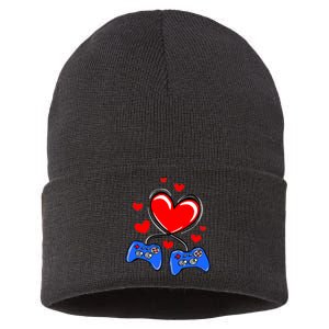 Love Gaming Video Games Funny Sustainable Knit Beanie