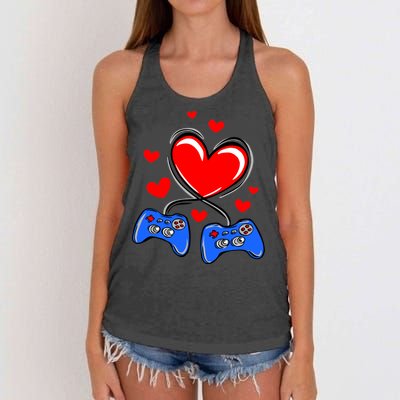 Love Gaming Video Games Funny Women's Knotted Racerback Tank