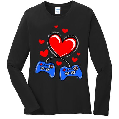 Love Gaming Video Games Funny Ladies Long Sleeve Shirt