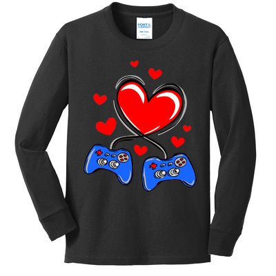 Love Gaming Video Games Funny Kids Long Sleeve Shirt