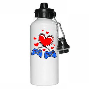 Love Gaming Video Games Funny Aluminum Water Bottle