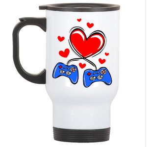 Love Gaming Video Games Funny Stainless Steel Travel Mug