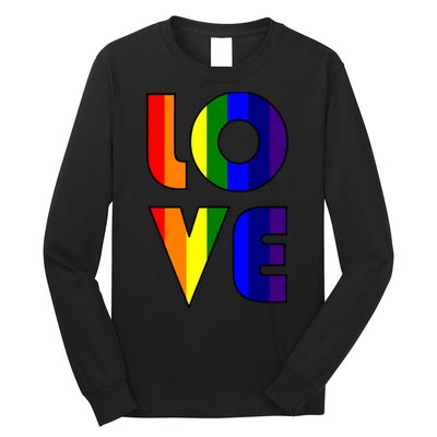 Love Gay Pride Logo Rainbow Long Sleeve Shirt