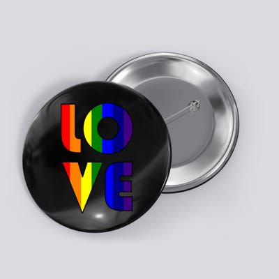 Love Gay Pride Logo Rainbow Button