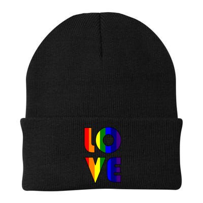 Love Gay Pride Logo Rainbow Beanie