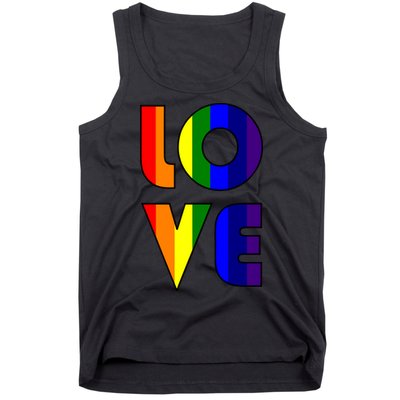 Love Gay Pride Logo Rainbow Tank Top