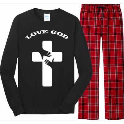 Love God Cross Long Sleeve Pajama Set