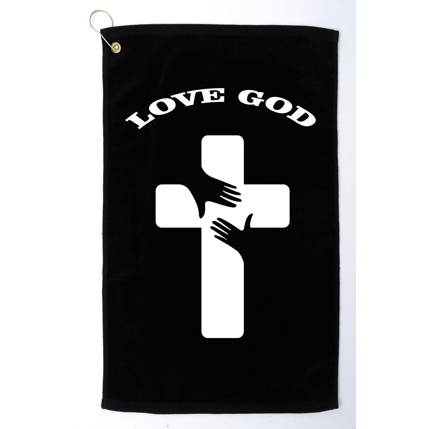 Love God Cross Golf Towel
