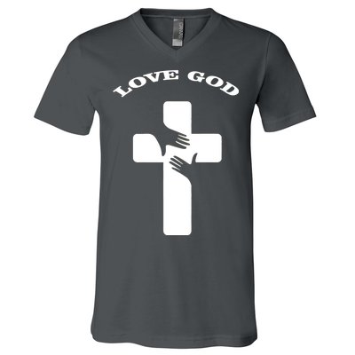 Love God Cross V-Neck T-Shirt