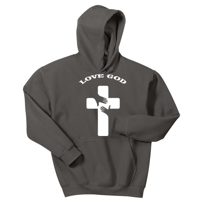 Love God Cross Kids Hoodie