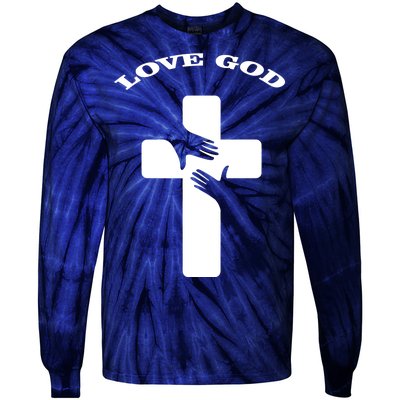 Love God Cross Tie-Dye Long Sleeve Shirt