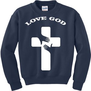 Love God Cross Kids Sweatshirt