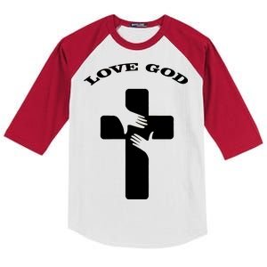 Love God Cross Kids Colorblock Raglan Jersey