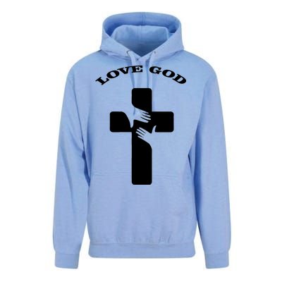 Love God Cross Unisex Surf Hoodie