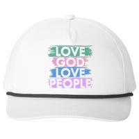 Love God Love People Religious Christian Faith Snapback Five-Panel Rope Hat