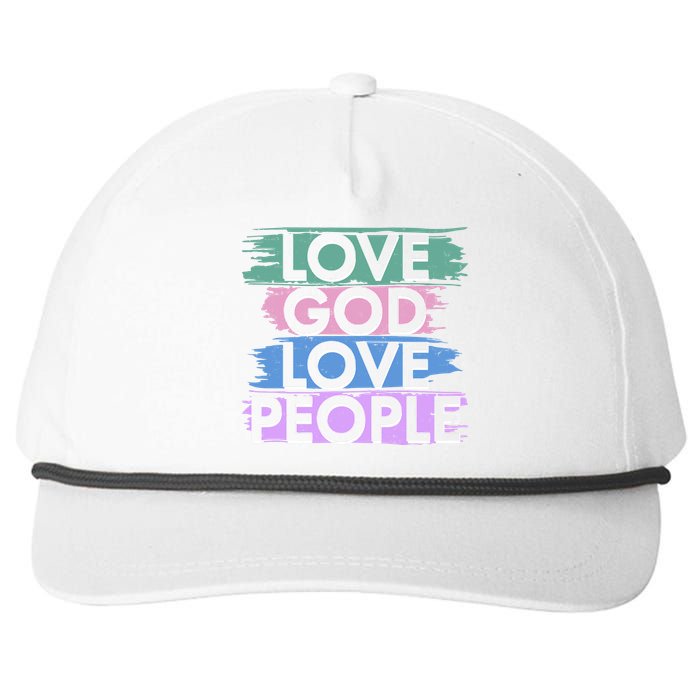 Love God Love People Religious Christian Faith Snapback Five-Panel Rope Hat