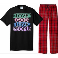 Love God Love People Religious Christian Faith Pajama Set