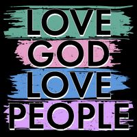 Love God Love People Religious Christian Faith 16 in Basic Backpack