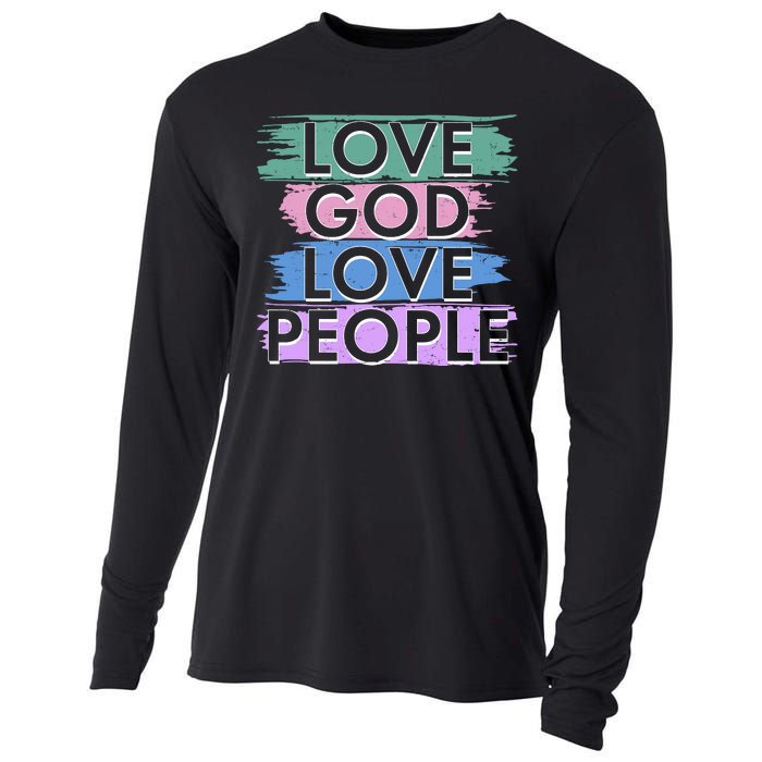 Love God Love People Religious Christian Faith Cooling Performance Long Sleeve Crew