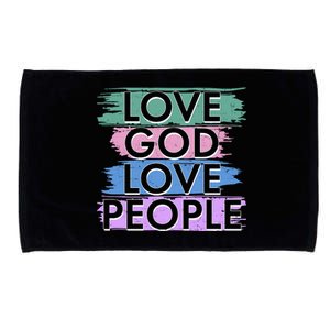 Love God Love People Religious Christian Faith Microfiber Hand Towel