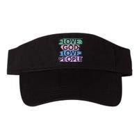 Love God Love People Religious Christian Faith Valucap Bio-Washed Visor