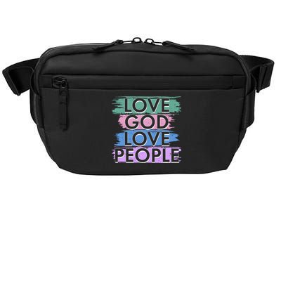 Love God Love People Religious Christian Faith Crossbody Pack