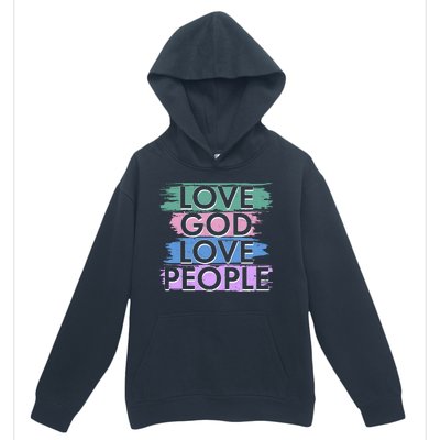 Love God Love People Religious Christian Faith Urban Pullover Hoodie