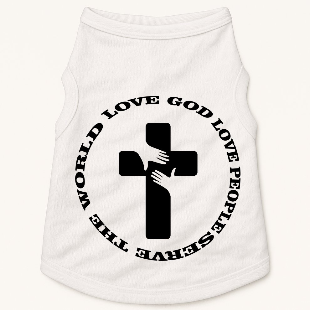 Love God People The World Doggie Tank