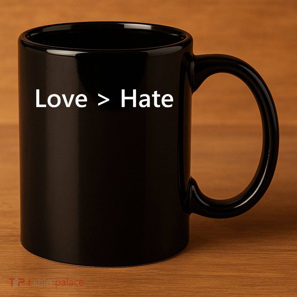 Love Greater Than Hate 11oz C Handle Ceramic Mug