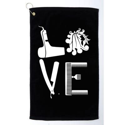 Love Hairstylist Golf Towel